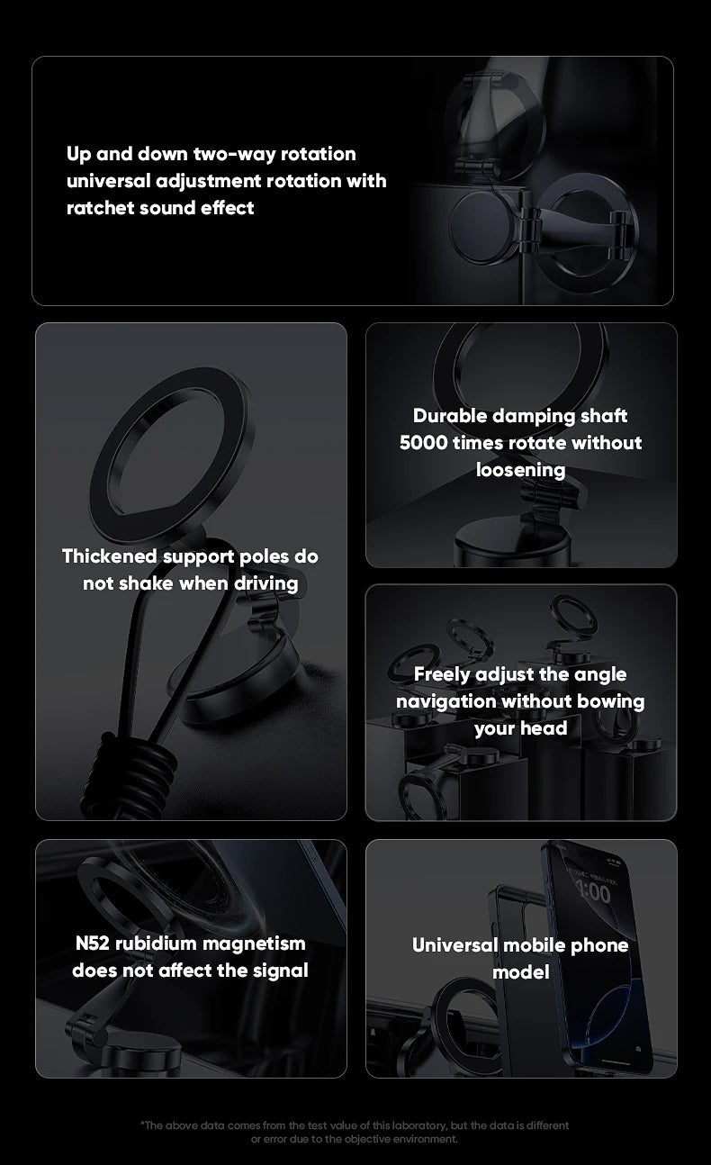 MagSafe Magnetic Car Mount – With Ring or Suction Cup