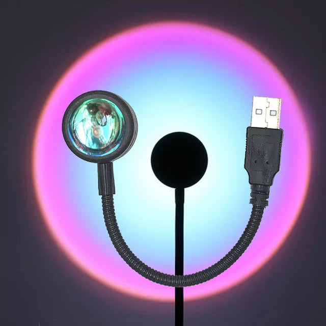 Lampada Sunset LED USB – Luce Arcobaleno d'Atmosfera per Camera