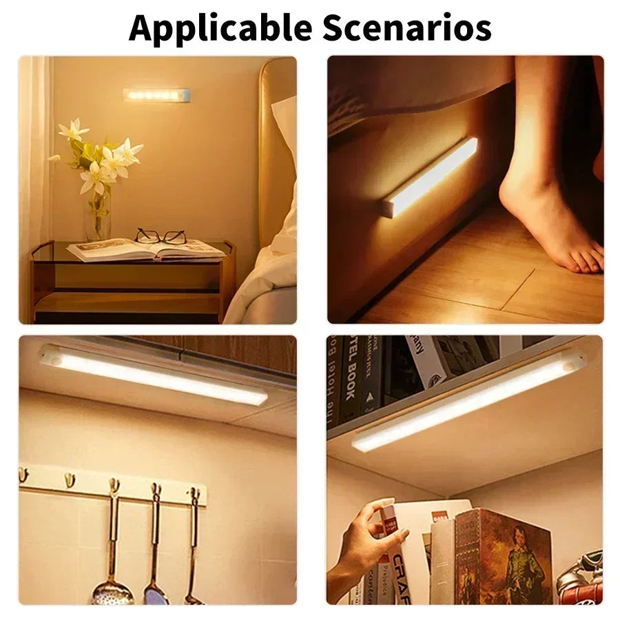 Lampada LED Magnetica per Armadio con Sensore di Movimento – Ricaricabile USB