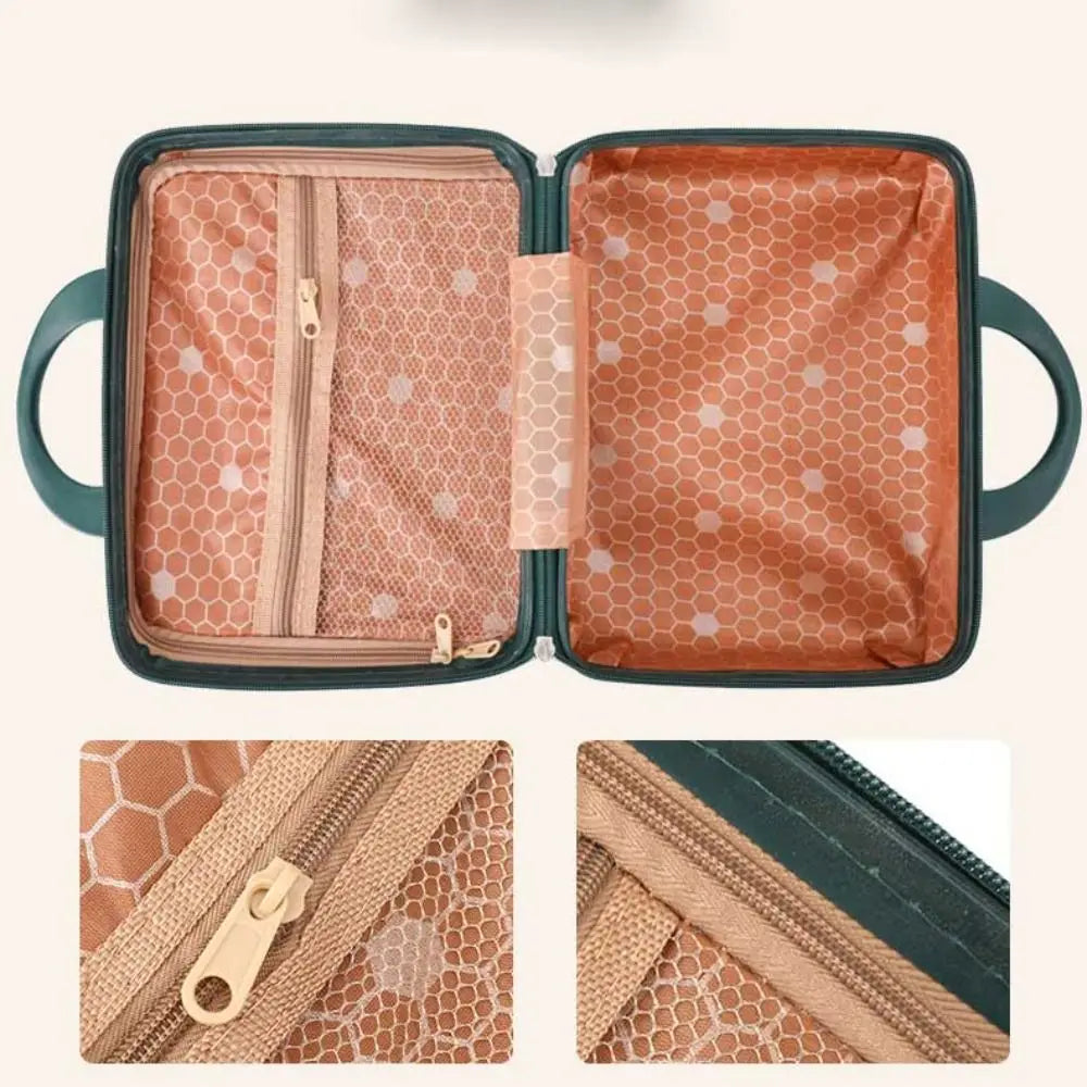 Mini valigia da viaggio da 14 pollici Scatola per cosmetici Organizzatore per bagagli a mano Custodia per trucco Piccola scatola per password Custodia per imbarco
