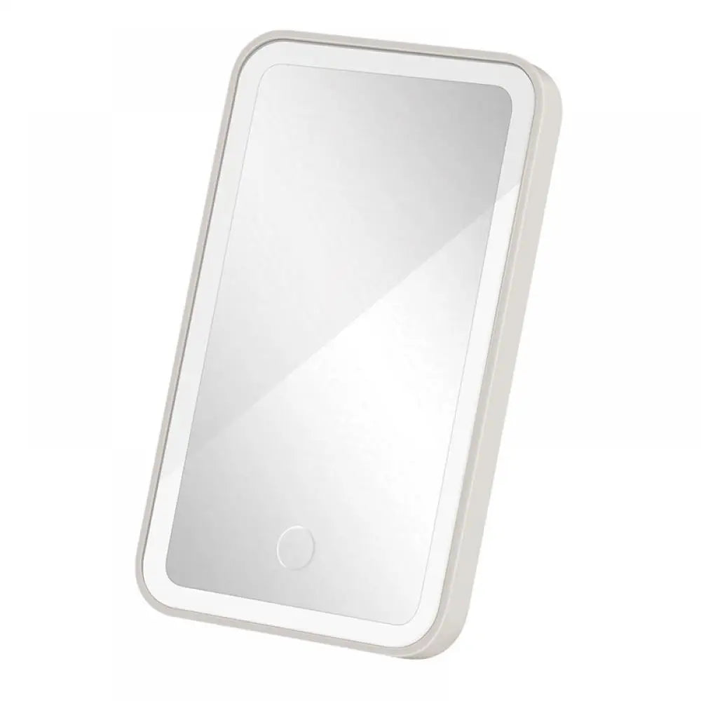 LED Car Vanity Mirror – Rechargeable, 360° Rotation