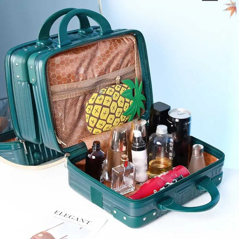 Mini valigia da viaggio da 14 pollici Scatola per cosmetici Organizzatore per bagagli a mano Custodia per trucco Piccola scatola per password Custodia per imbarco