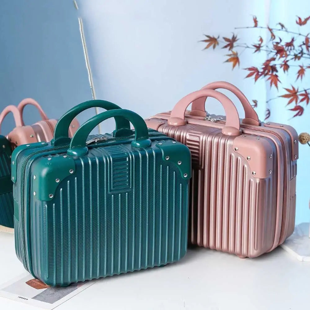 Mini valigia da viaggio da 14 pollici Scatola per cosmetici Organizzatore per bagagli a mano Custodia per trucco Piccola scatola per password Custodia per imbarco