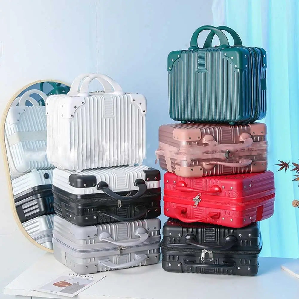 Mini valigia da viaggio da 14 pollici Scatola per cosmetici Organizzatore per bagagli a mano Custodia per trucco Piccola scatola per password Custodia per imbarco